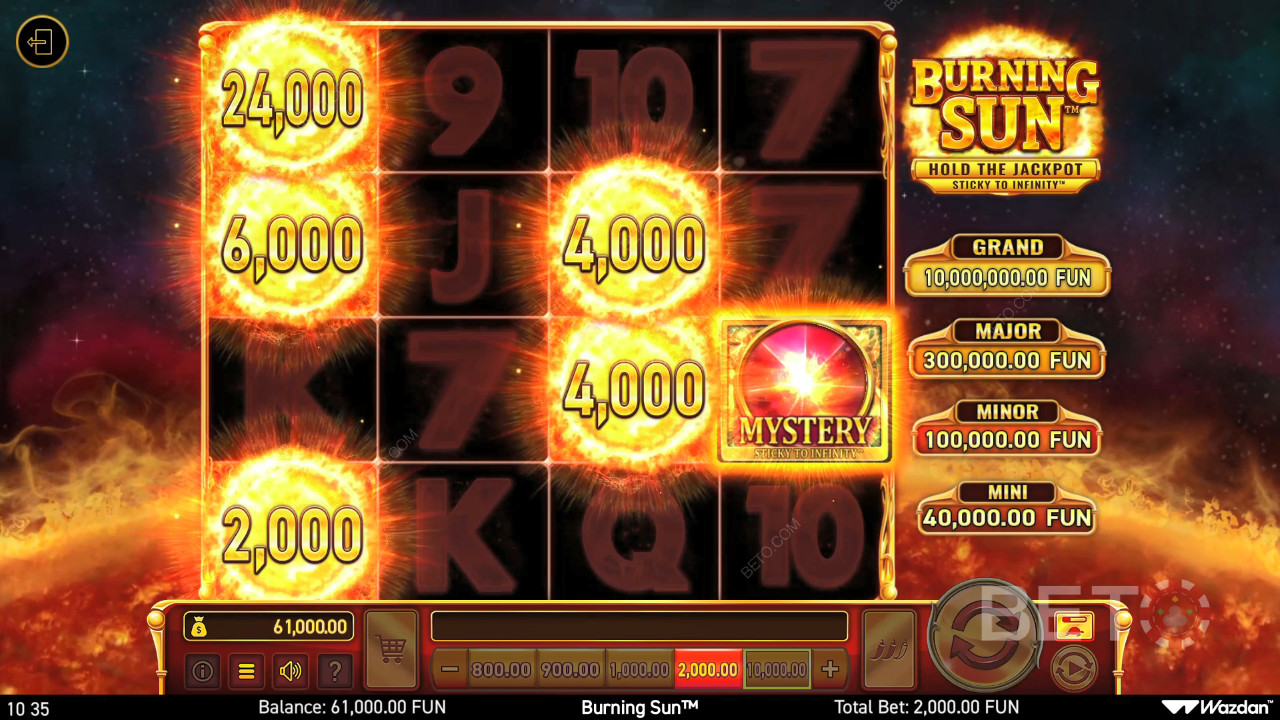 Đánh giá Burning Sun của BETO Slots