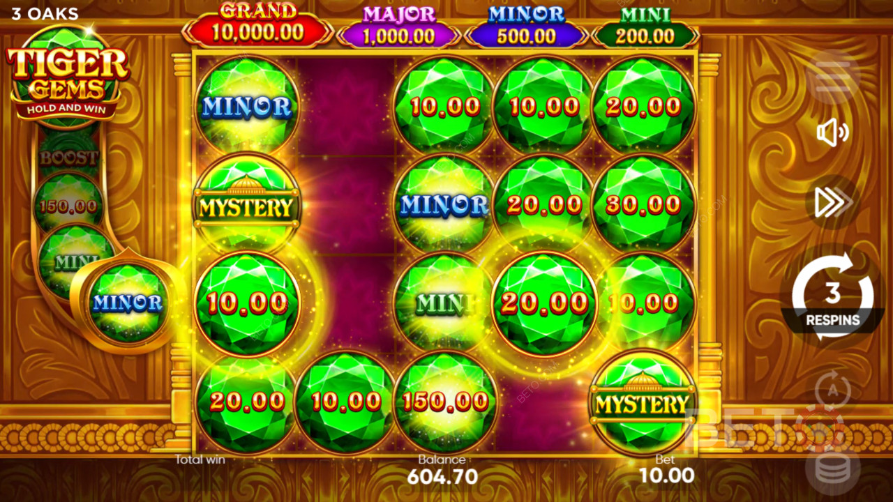 Cách chơi Tiger Gems của 3 Oaks Gaming