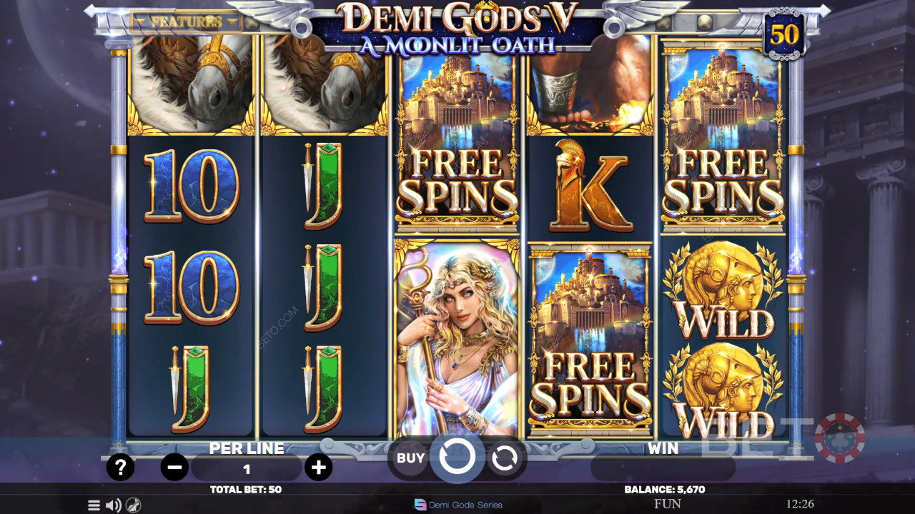 Đánh giá Demi Gods V – A Moonlit Oath của BETO Slots