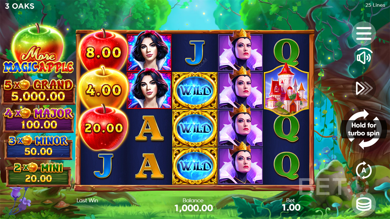 Cách chơi More Magic Apple của 3 Oaks Gaming