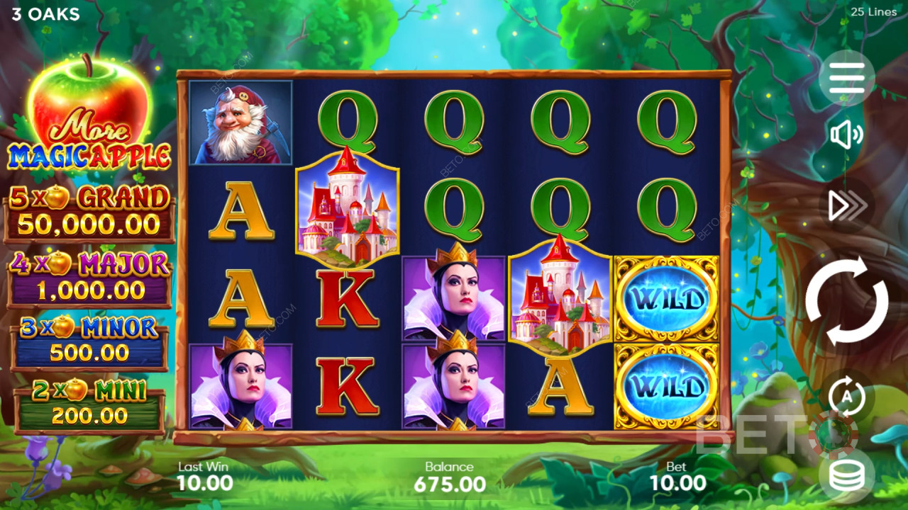 Các tính năng thưởng được giải thích trong More Magic Apple của 3 Oaks Gaming