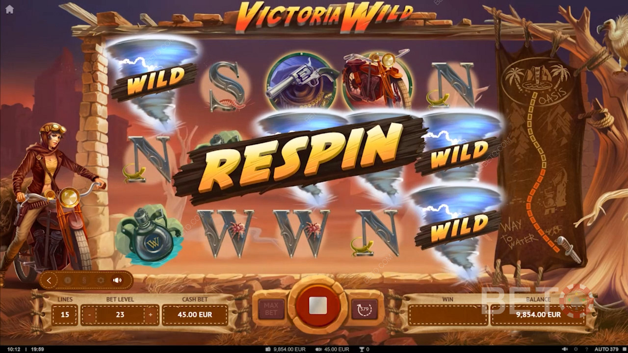 Máy đánh bạc Victoria Wild với các loại Vòng quay miễn phí khác nhau và phần thưởng đặc biệt