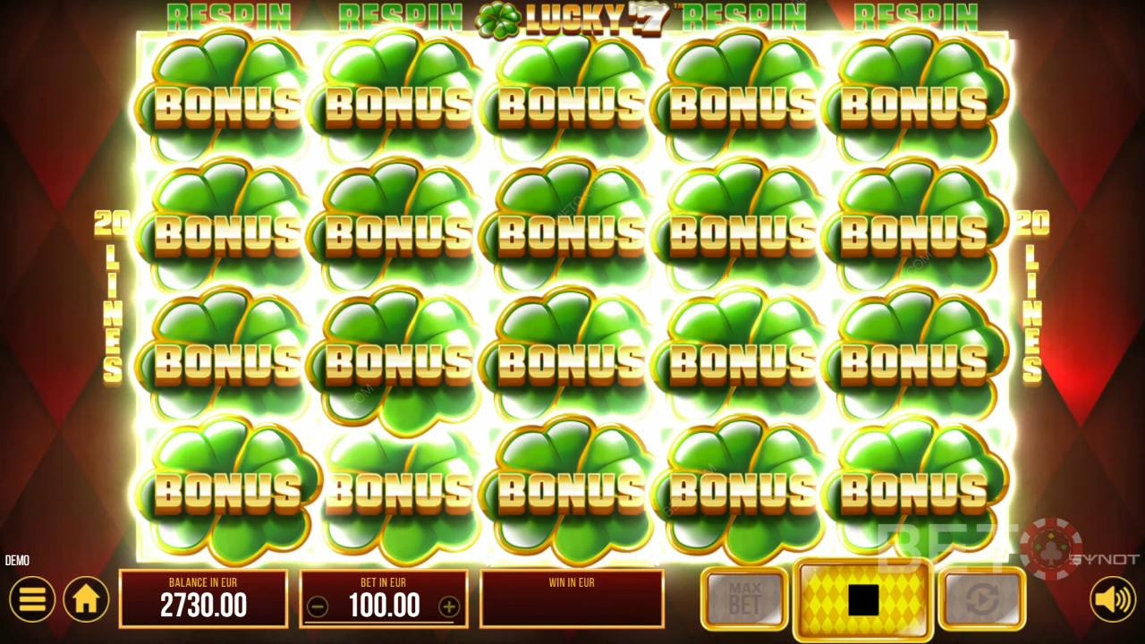 Các tính năng thưởng được giải thích trong Lucky 77 của SYNOT Games