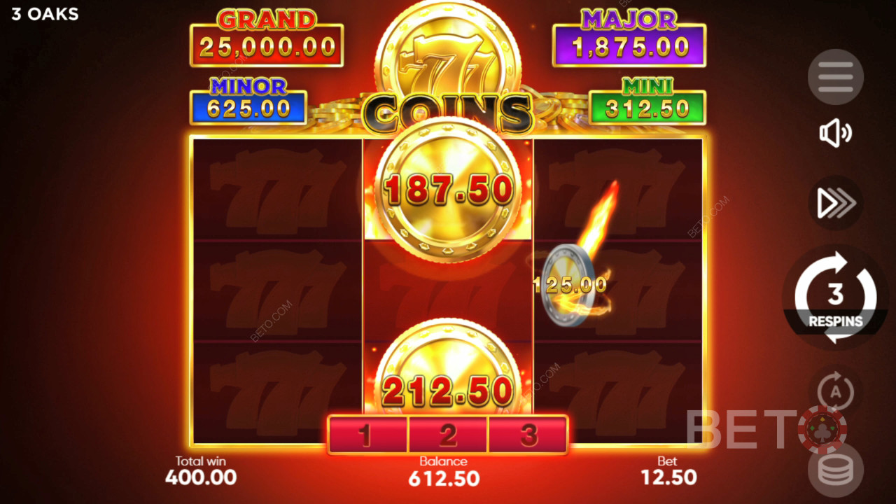 Cách chơi 777 Coins của 3 Oaks Gaming