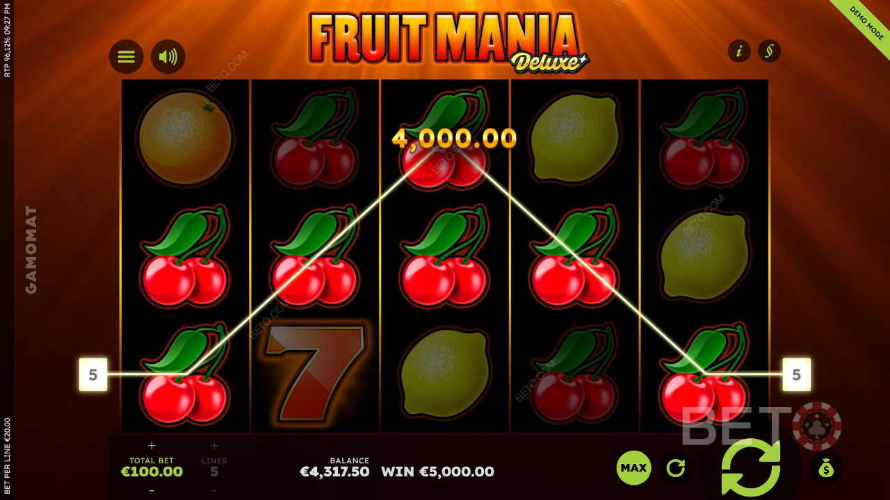 Đánh giá Fruit Mania Deluxe của BETO Slots