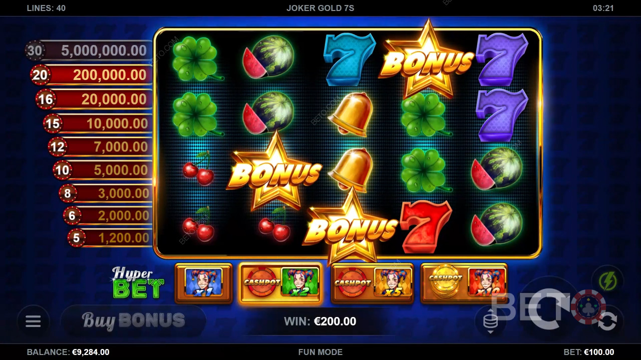 Đánh giá Joker Gold 7s của BETO Slots