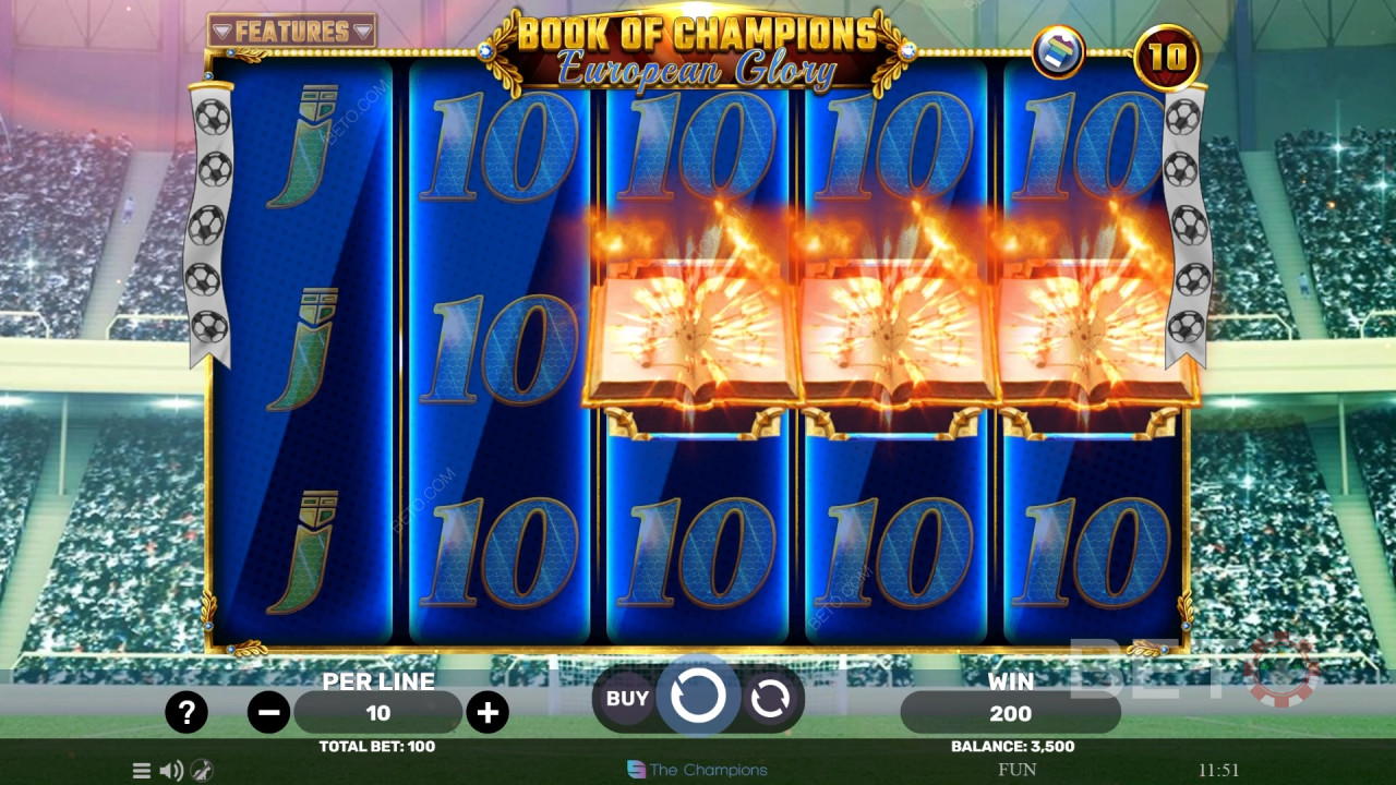 Đánh giá Book of Champions - European Glory của BETO Slots