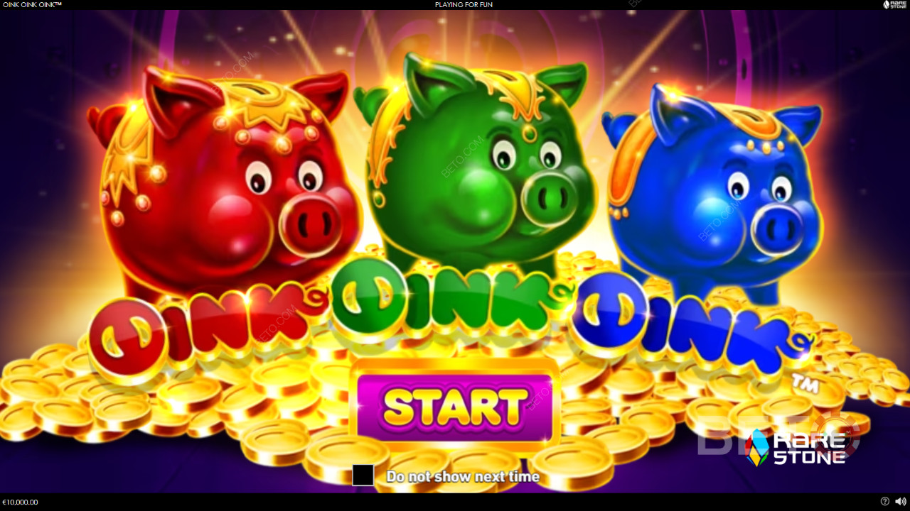 Thắng gấp 2.000 lần tiền cược của bạn trong trò chơi video slot Oink Oink Oink!