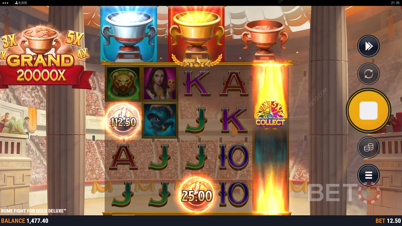 Đánh giá Rome Fight For Gold Deluxe của BETO Slots