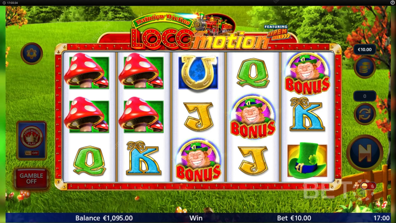 Các tính năng thưởng được giải thích trong Rainbow Riches Locomotion của Light and Wonder