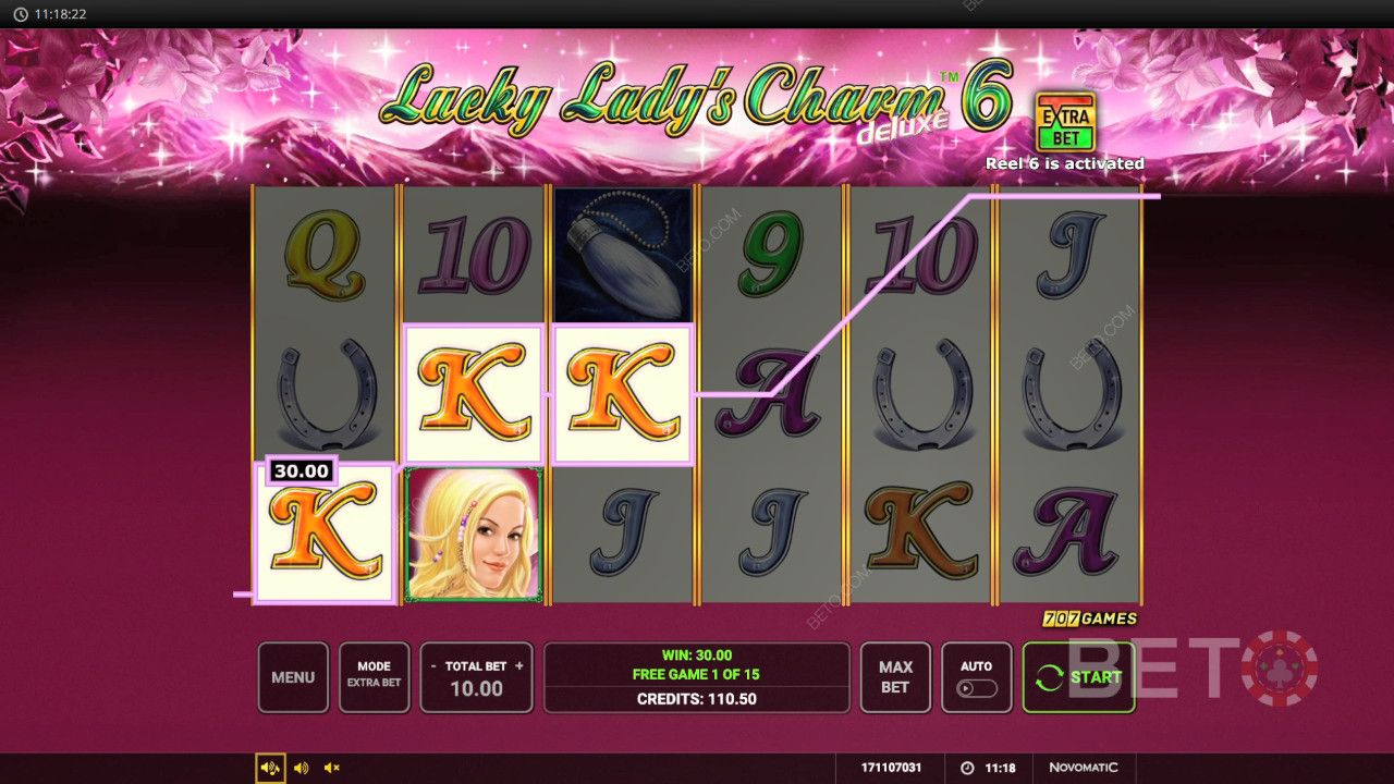 Thắng 12.804 lần tiền cược của bạn trong trò chơi đánh bạc video Lucky Lady