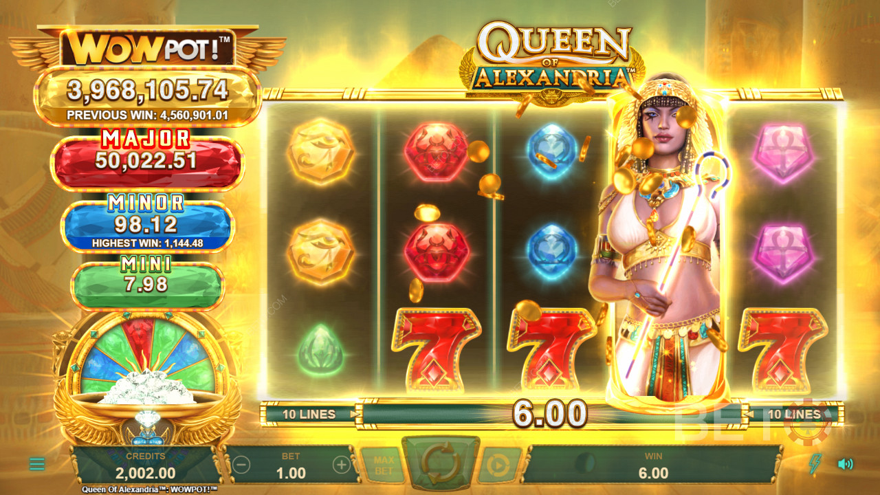 Queen of Alexandria WowPot by Neon Valley Studios là một trò chơi giả tưởng thú vị