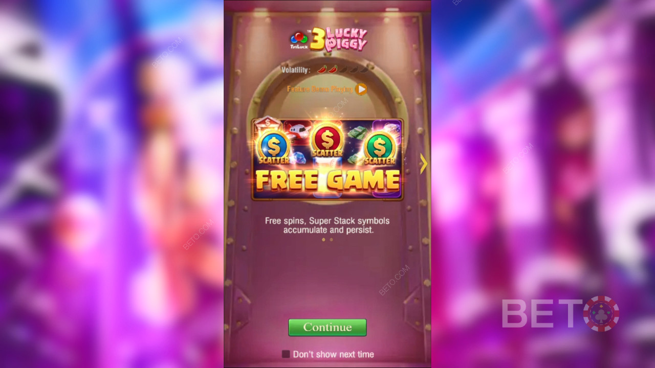 Thắng gấp 10.000 lần tiền cược của bạn trong trò chơi quay số 3 Lucky Piggy!