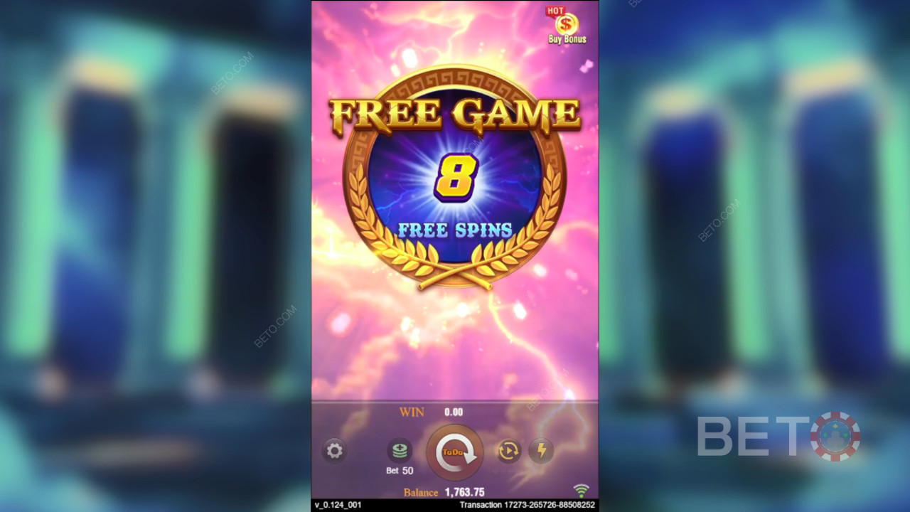 Giành chiến thắng gấp 10.000 lần tiền cược của bạn trong trò chơi slot video Zeus!