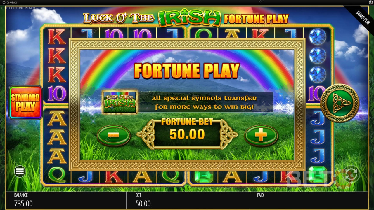 Các tính năng thưởng được giải thích trong Luck O The Irish Fortune Spins 2 của Blueprint