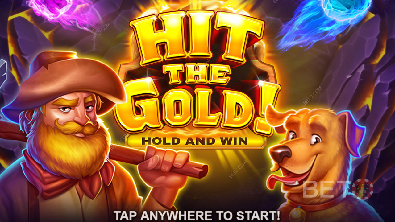 Hãy đào bới những kho báu bị mất và vô danh trong tựa game Hold & Win hào nhoáng, Hit the Gold! Máy đánh bạc trực tuyến