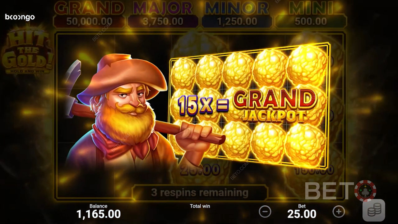 Người chơi có thể đạt 4 giải Jackpot khác nhau trong vòng Trò chơi tiền thưởng