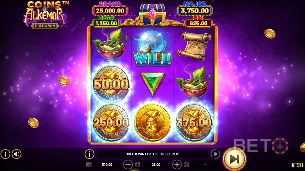 Đánh giá Coins of Alkemor – Hold & Win của BETO Slots