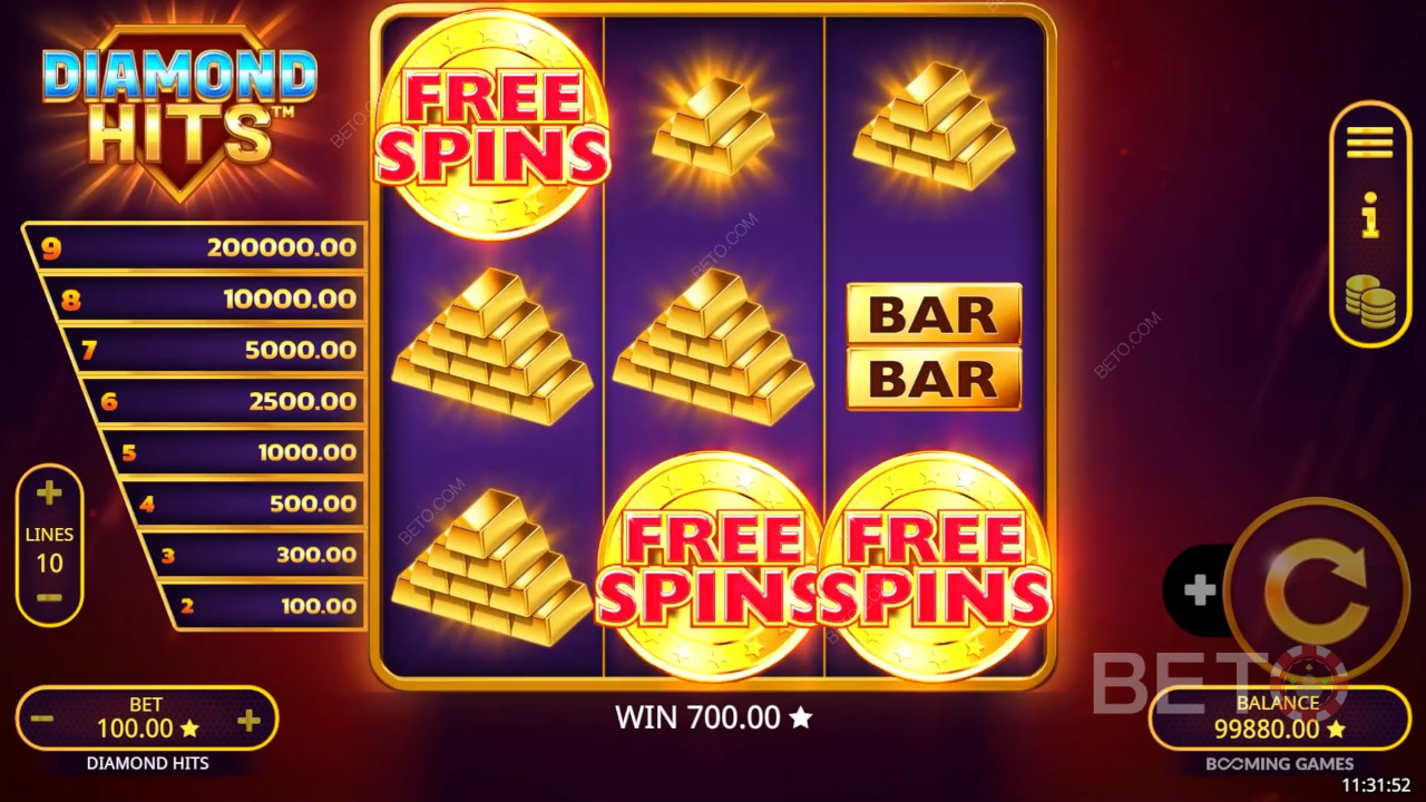 Đánh giá Diamond Hits của BETO Slots