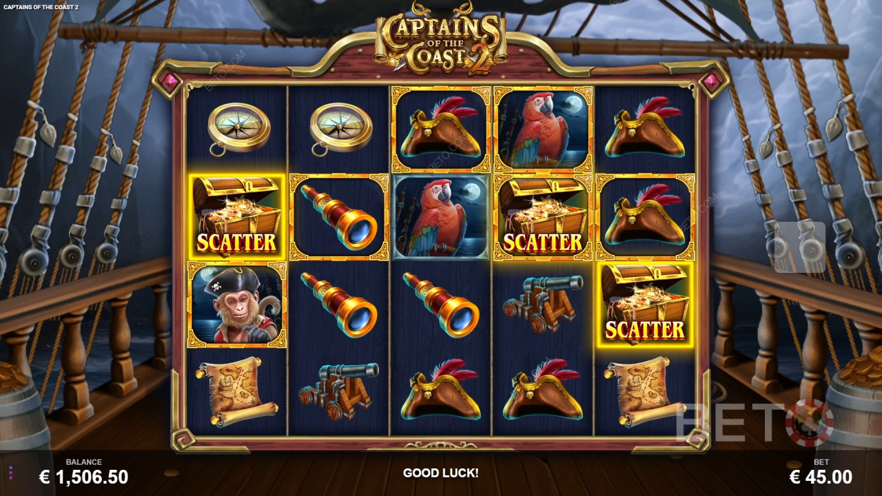Đánh giá Captains of the Coast 2 của BETO Slots