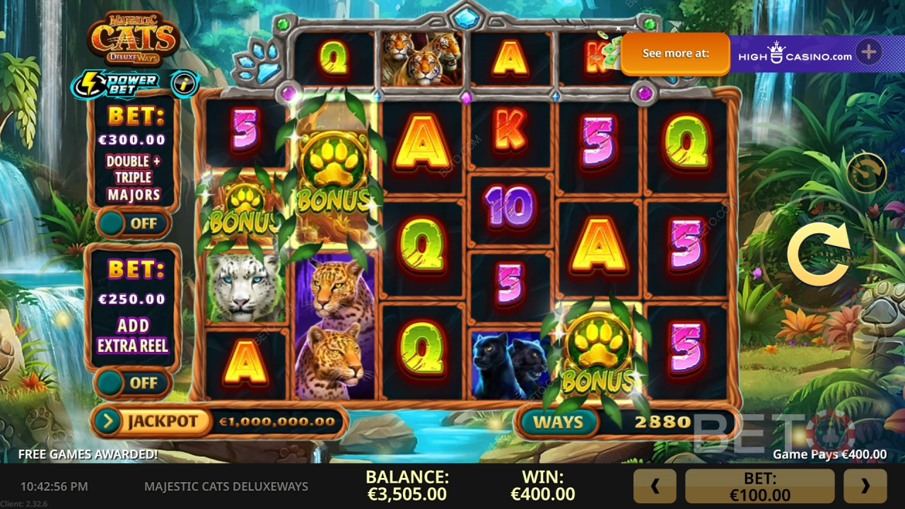 Đánh giá Majestic Cats DeluxeWays của BETO Slots