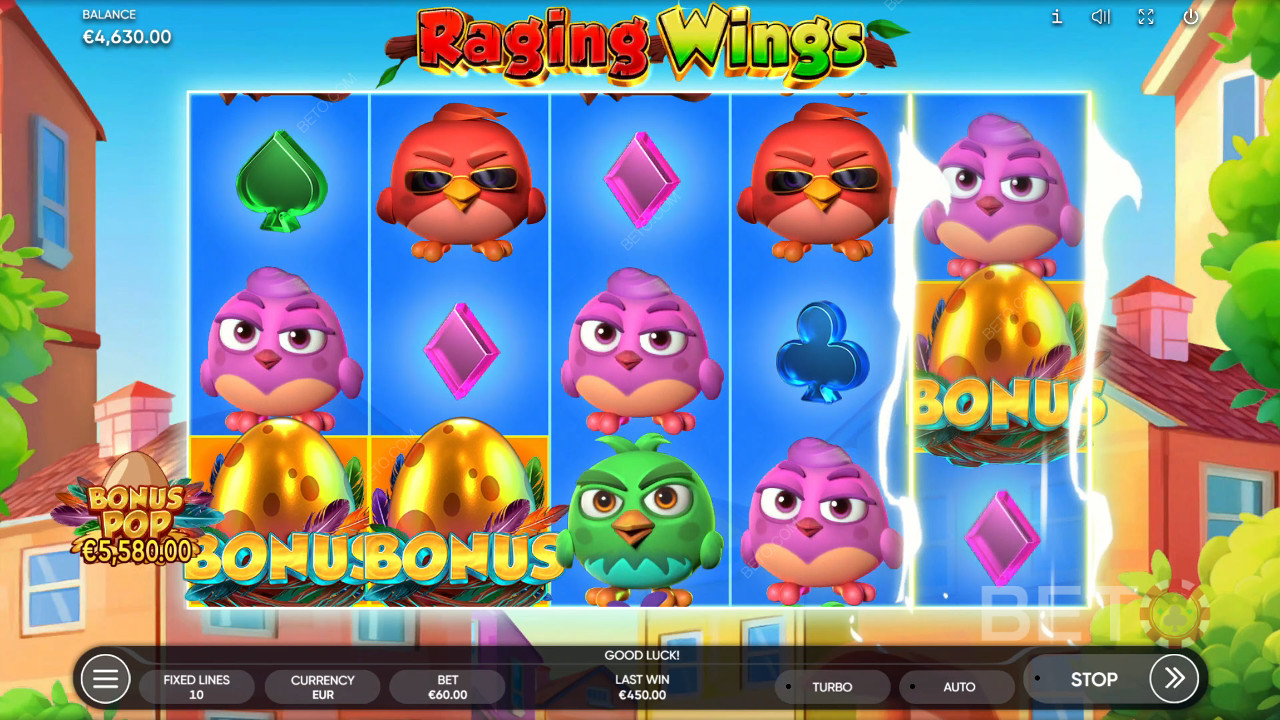 Đánh giá Raging Wings của BETO Slots