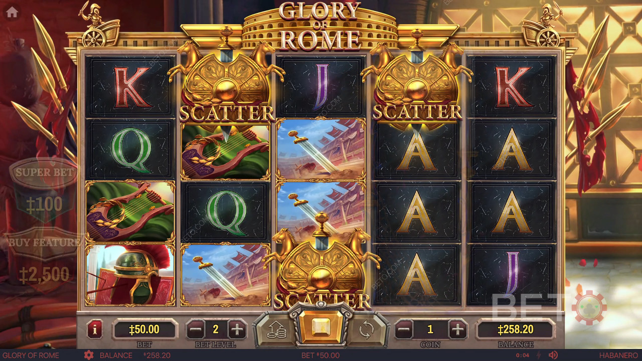 Đánh giá Glory of Rome của BETO Slots