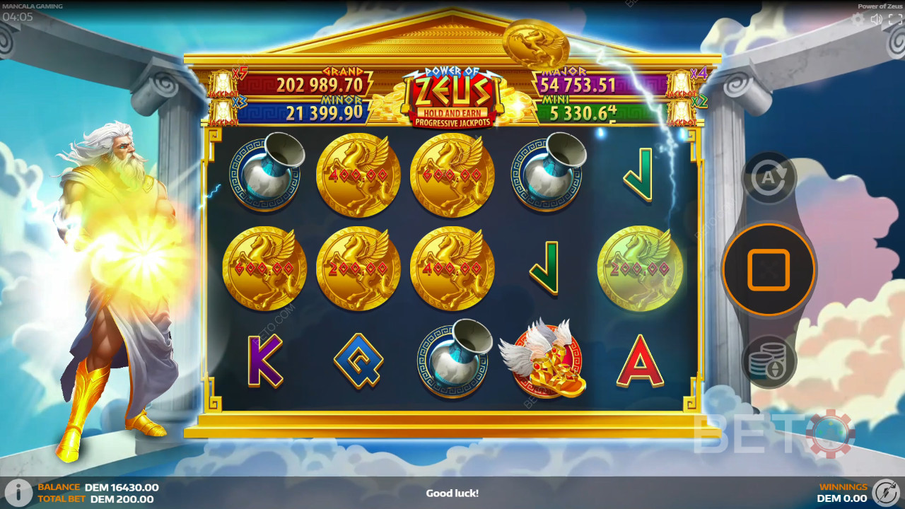 Đánh giá Power of Zeus của BETO Slots