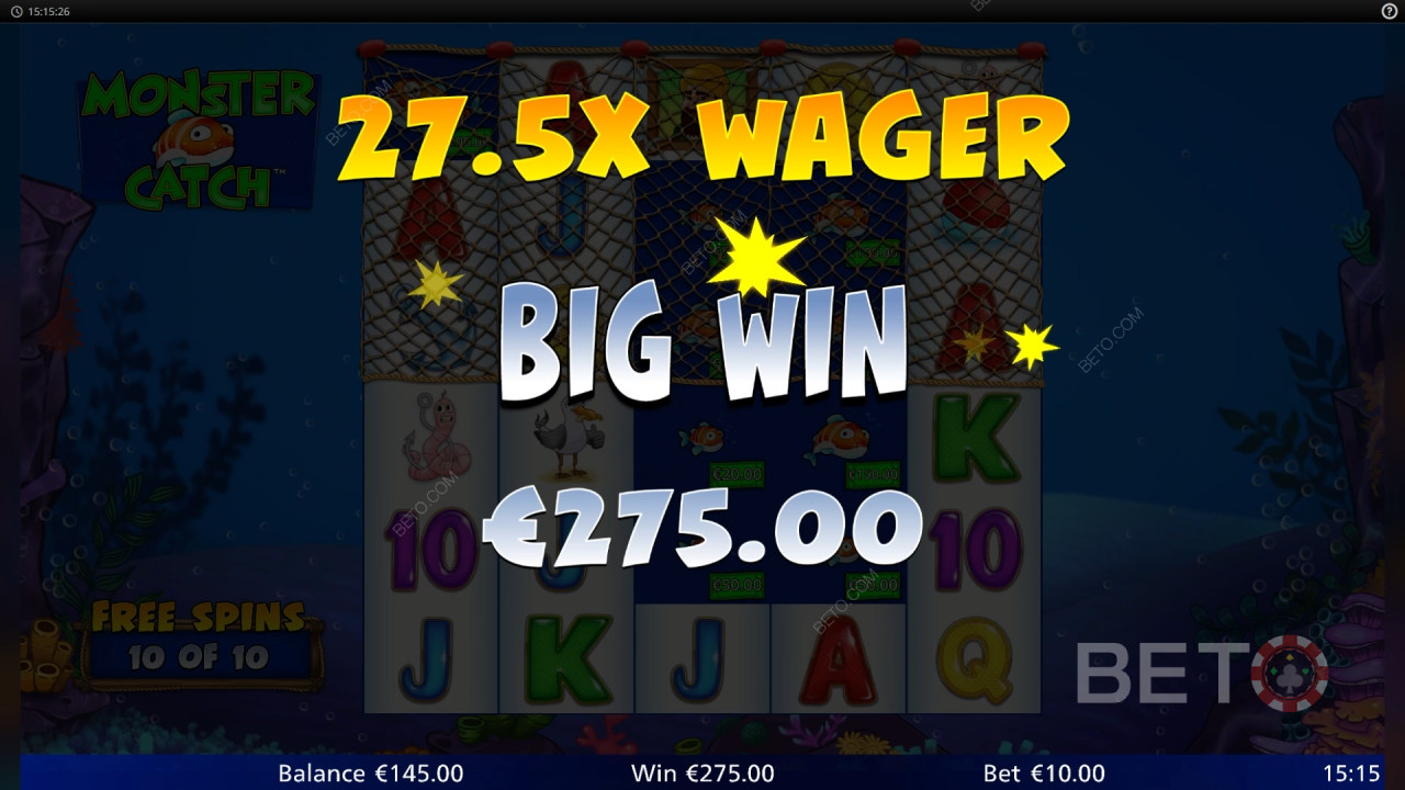 Thắng 736 lần tiền cược của bạn trong trò chơi Monster Catch Slot!