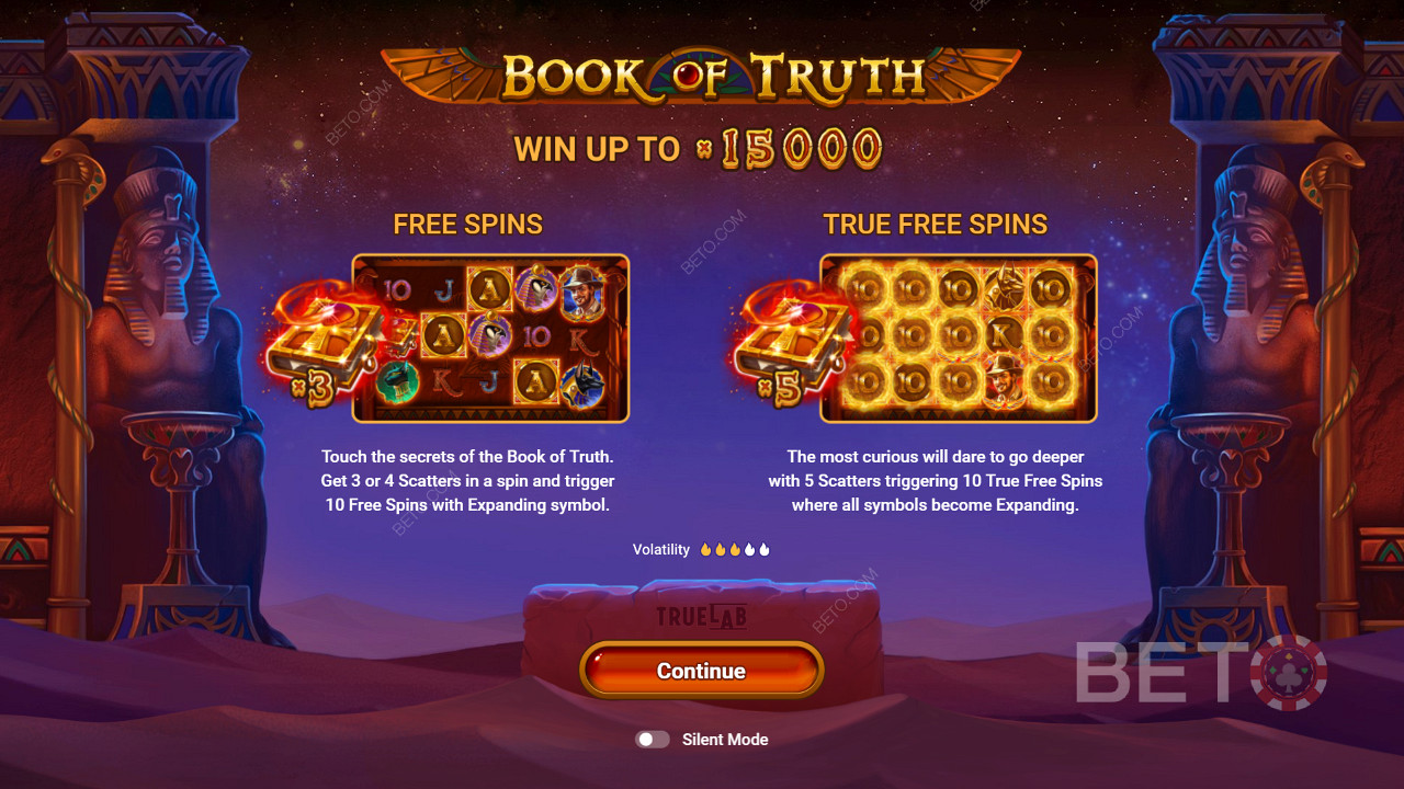 Vòng quay miễn phí và Vòng quay đích thực Book of Truth