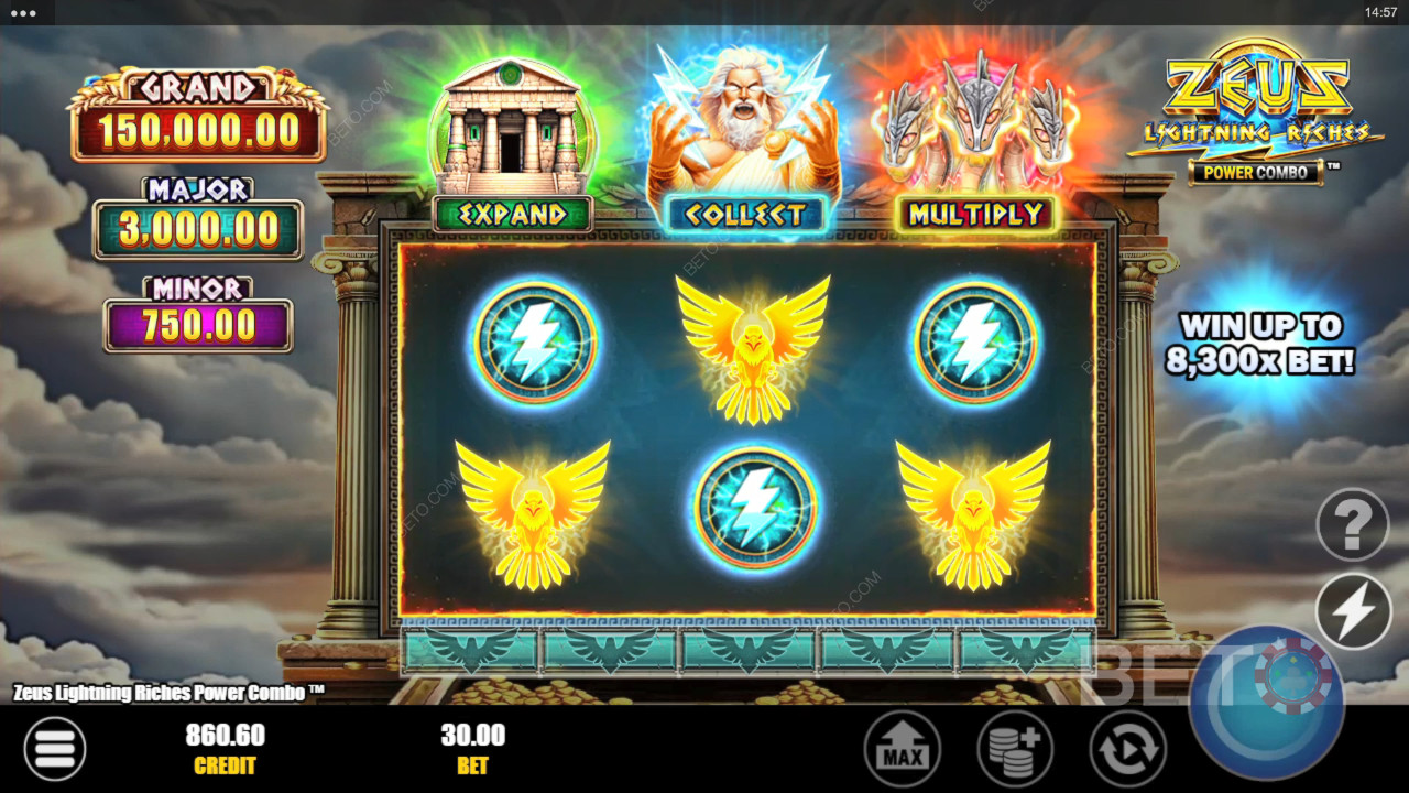 Đánh giá về Zeus Lightning Riches Power Combo của BETO Slots