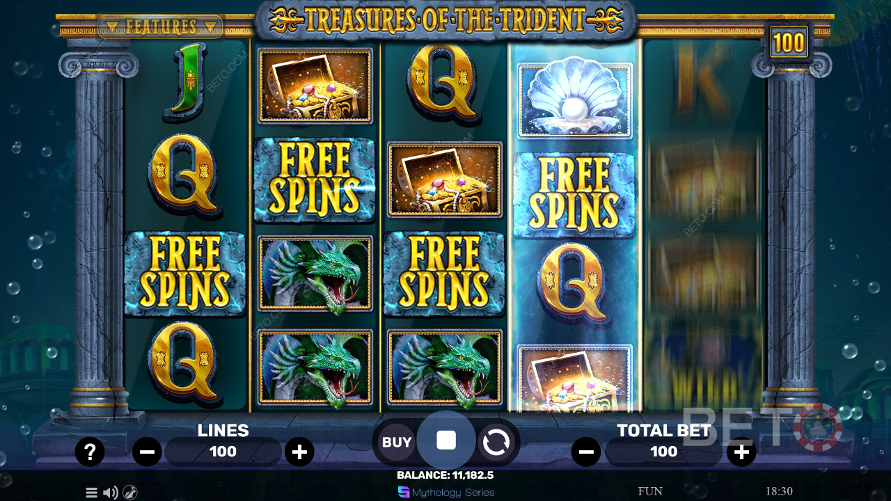 Đánh giá Treasures of the Trident của BETO Slots