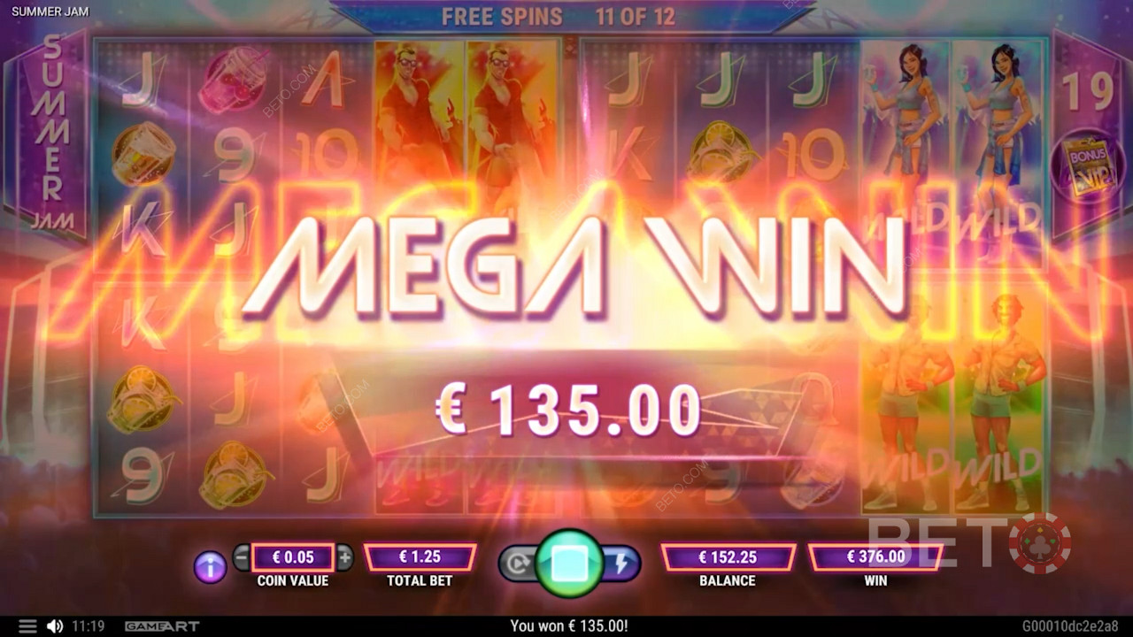 Tận hưởng những chiến thắng lớn với Vòng quay miễn phí trong máy đánh bạc Summer Jam