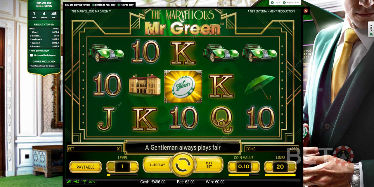 Nơi tốt nhất để chơi slot trực tuyến là tại trang web trò chơi Mr Green.