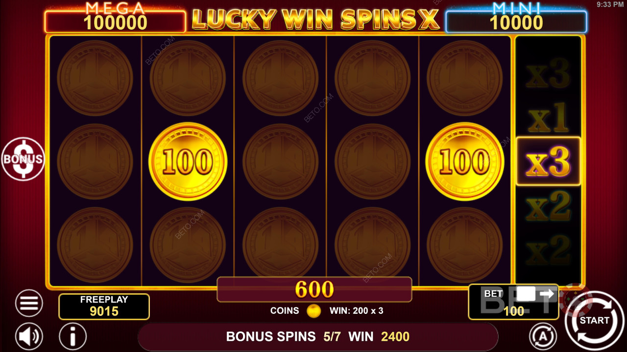 Cách chơi Lucky Win Spins X của 1spin4win