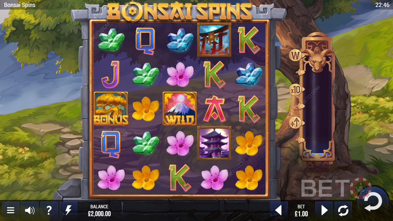 Trò chơi Bonsai Spins theo chủ đề rừng được phát triển bởi Epic Industries