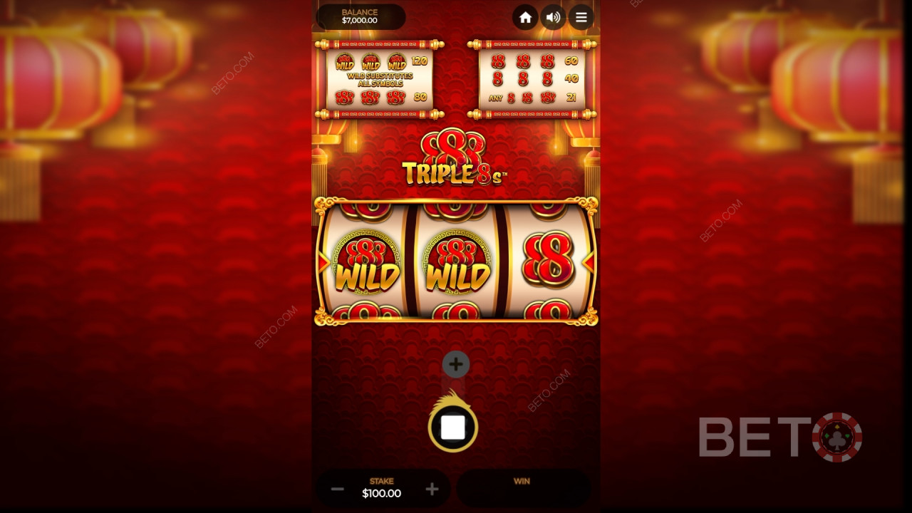 Đánh giá Triple 8s của BETO Slots