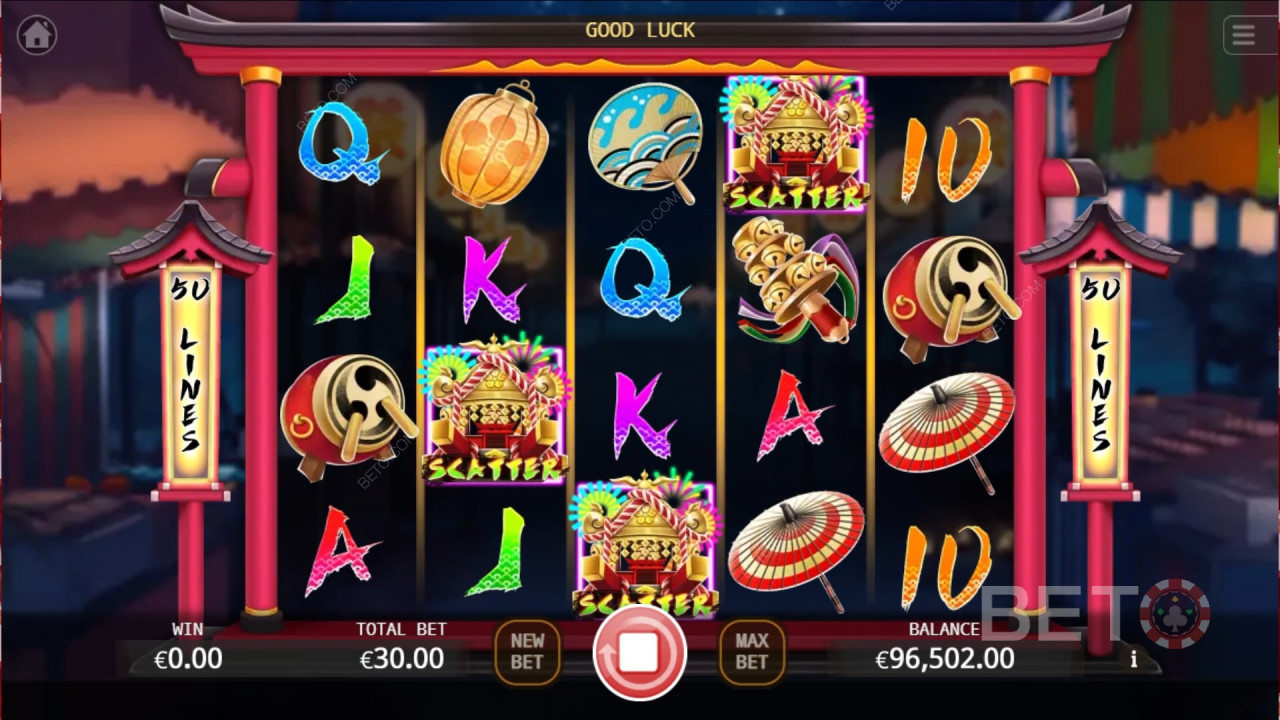 Đánh giá Ten Jin Matsuri của BETO Slots