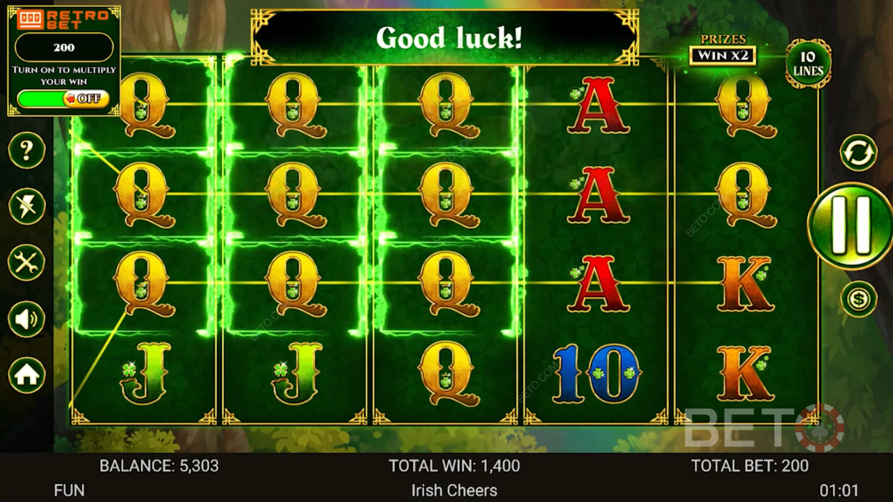 Đánh giá Irish Cheers của BETO Slots