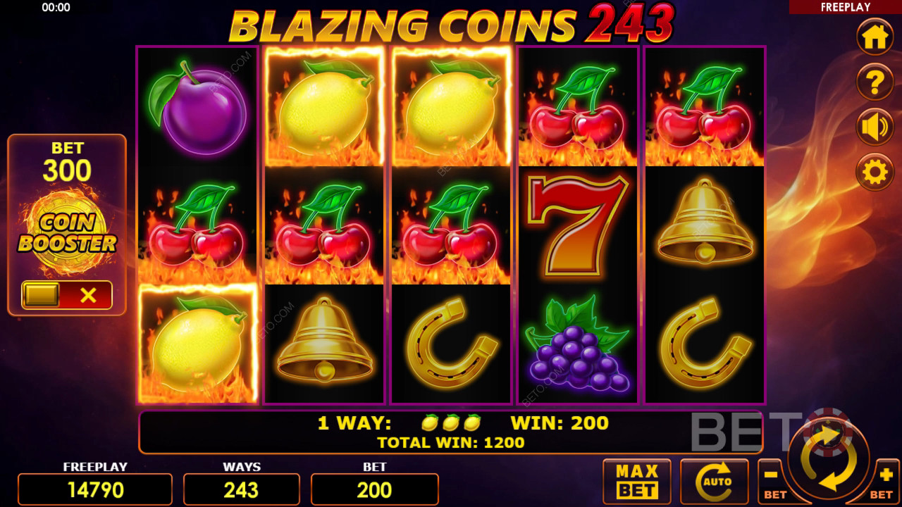 Đánh giá Blazing Coins 243 của BETO Slots