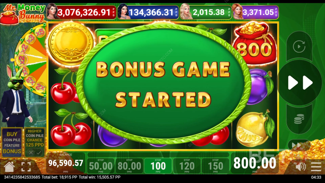 Giải thích về các tính năng thưởng trong Money Bunny của Pateplay