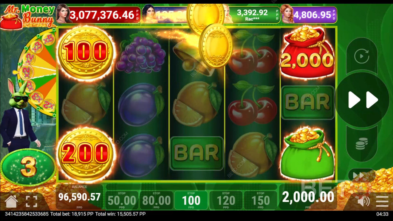 Thắng 3.500 lần tiền cược của bạn trong trò chơi đánh bạc Money Bunny!