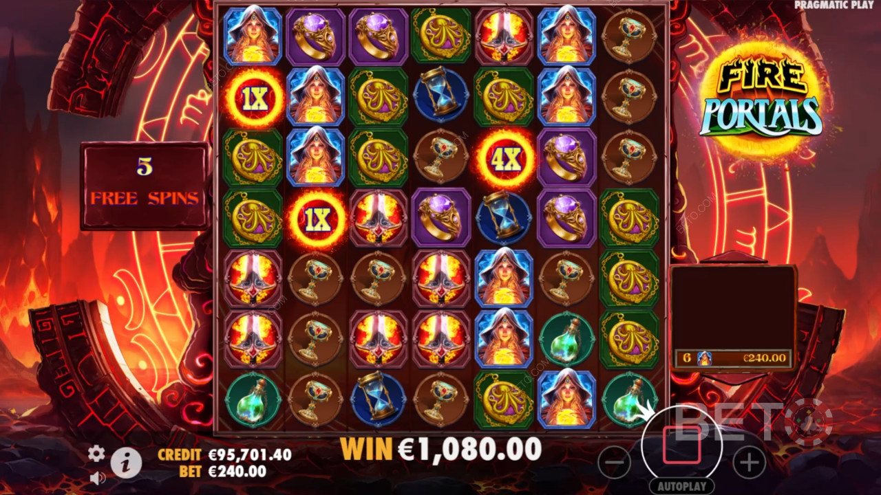 Cách chơi Fire Portals của Pragmatic Play