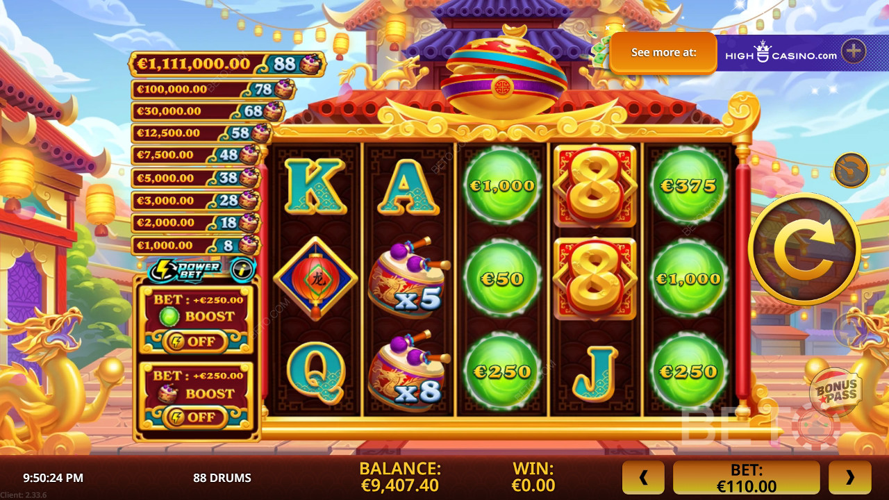 Đánh giá 88 Drums của BETO Slots