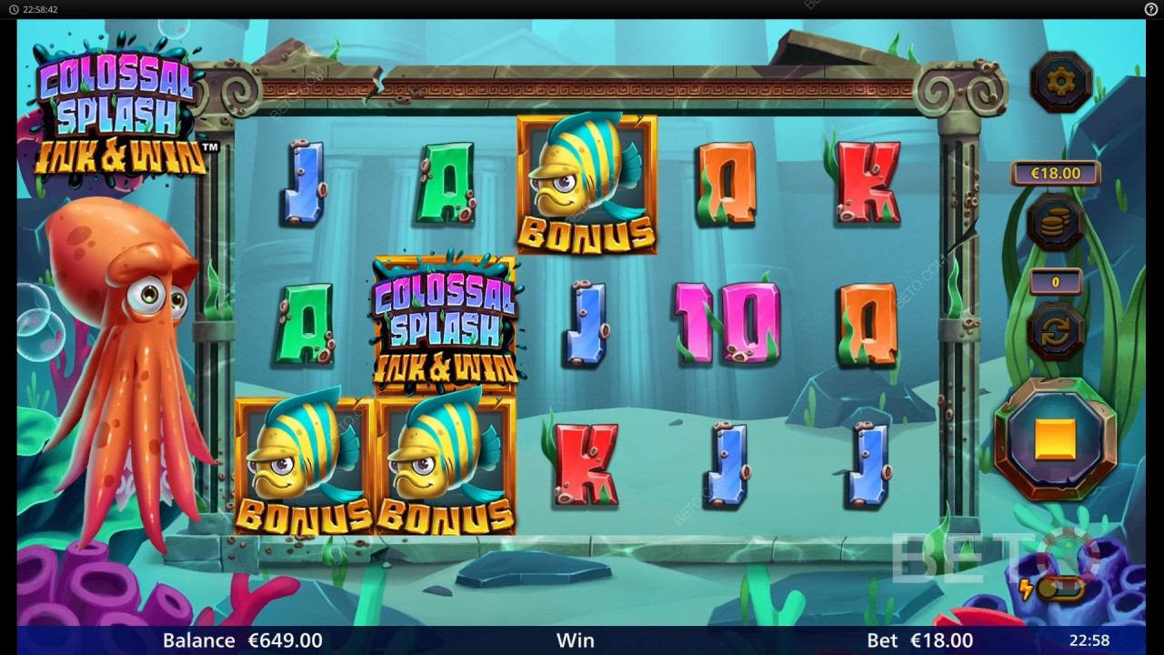 Đánh giá Colossal Splash Ink & Win của BETO Slots