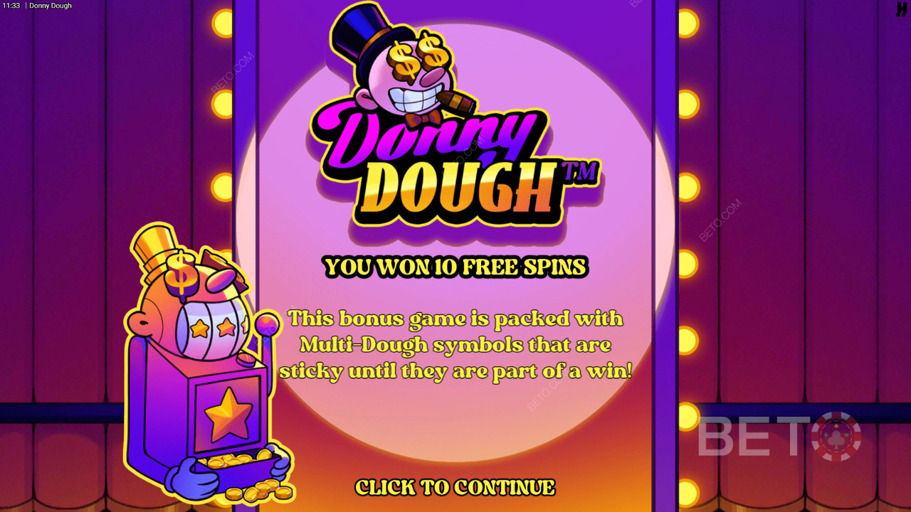 Giải thích về các tính năng thưởng trong Donny Dough của Hacksaw Gaming