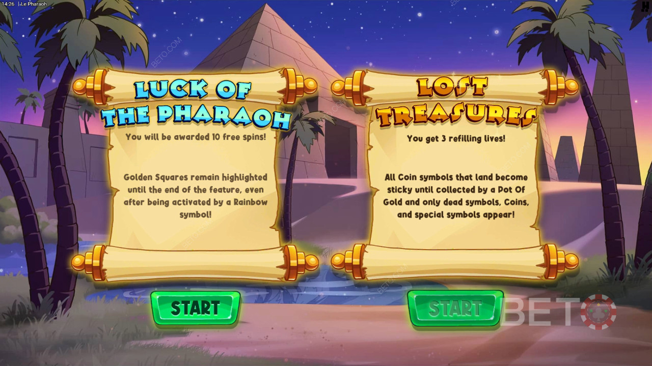 Thắng 15.000 lần tiền cược của bạn trong trò chơi máy đánh bạc video Le Pharaoh!