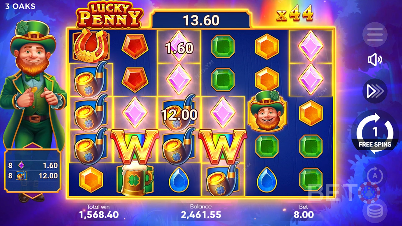 Giải thích về các tính năng thưởng trong Lucky Penny của 3 Oaks Gaming