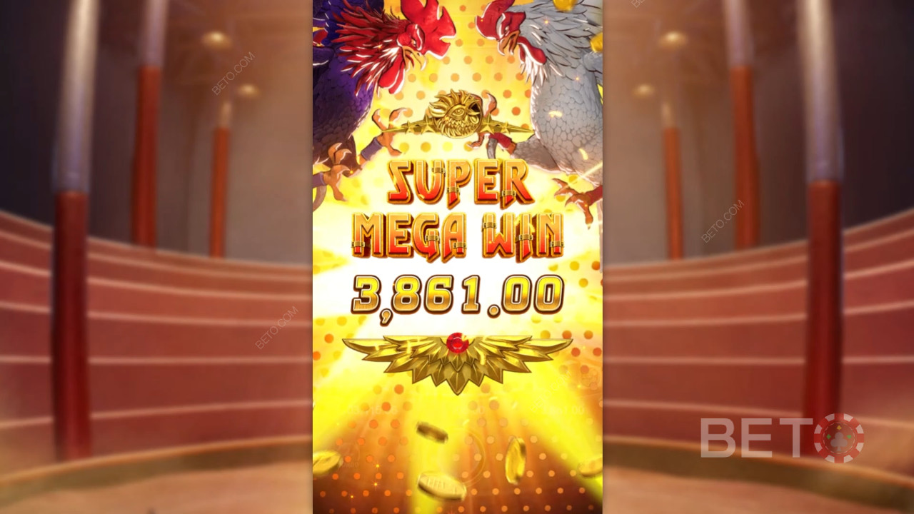 Thắng 20.000 lần tiền cược của bạn trong trò chơi quay số Rooster Rumble!