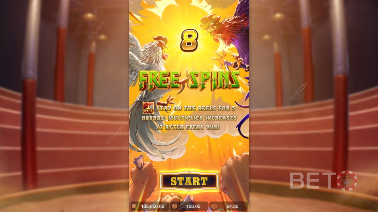 Các tính năng thưởng được giải thích trong Rooster Rumble của PG Soft